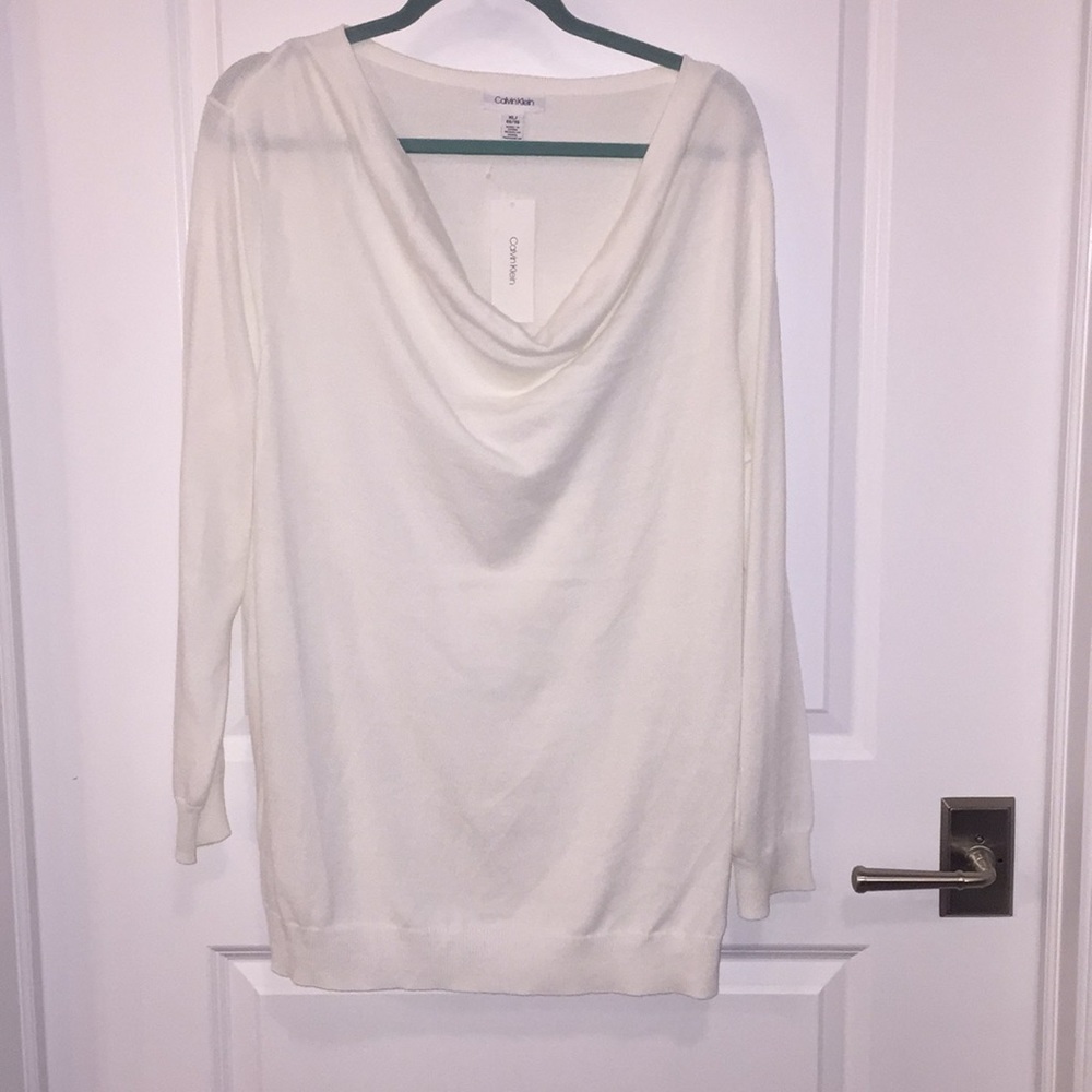 Calvin Klein cowl neck sweater winter white XL